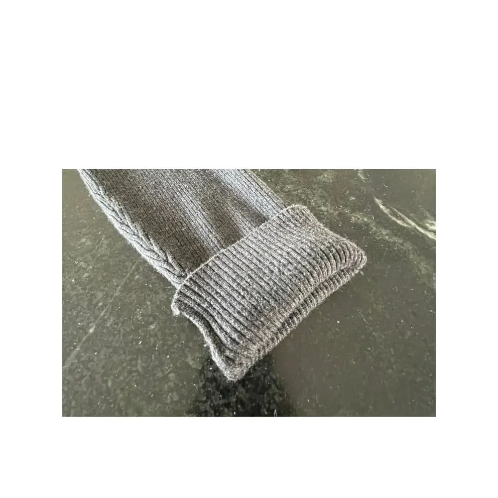 Michael Kors Gray zipper accent Cowl-neck long sleeve sweater XL